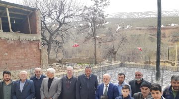 SİVRİCE KÜRK KÖYÜ CAMİSİ’NİN TEMELİ ATILDI