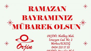 ORJİN İSKENDER RAMAZAN BAYRAMI MESAJI