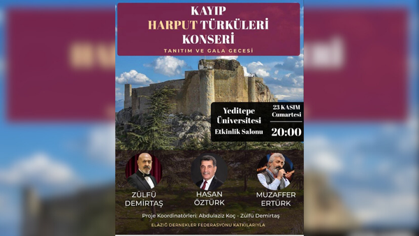 “Kayıp Elazığ Türküleri” Konseri 23 Kasım’da