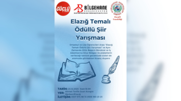 Elazığ Temalı Ödüllü Şiir Yarışması ve Ödül Töreni Yarın Düzenleniyor