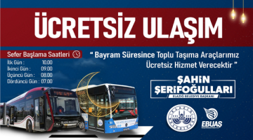 Toplu Ulaşım, Kurban Bayramı’nda Ücretsiz Olacak