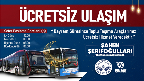 Toplu Ulaşım, Kurban Bayramı’nda Ücretsiz Olacak
