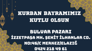 Bulvar Pazarı’nın Kurban Bayramı Mesajı