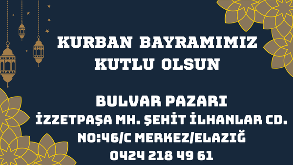 Bulvar Pazarı’nın Kurban Bayramı Mesajı