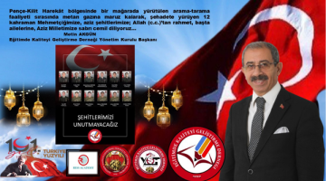 Başkan Akgün’den 12 Kahraman Şehit Mehmetçiklerimiz İçin Başsağlığı Açıklaması