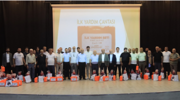 Elazığ Belediyesi’nden Muhtarlara İlk Yardım Seti ve Yangın Söndürme Tüpü