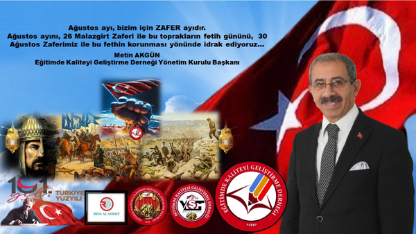 Başkan Akgün’den Malazgirt Zaferi-30 Ağustos Zafer Bayramı Mesajı…